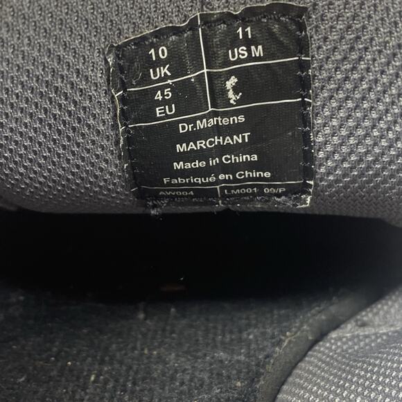 Dr Martens Marchant Mens Size 11 Black Yellow Low Top Oxfords Shoes AW004 - Picture 10 of 11